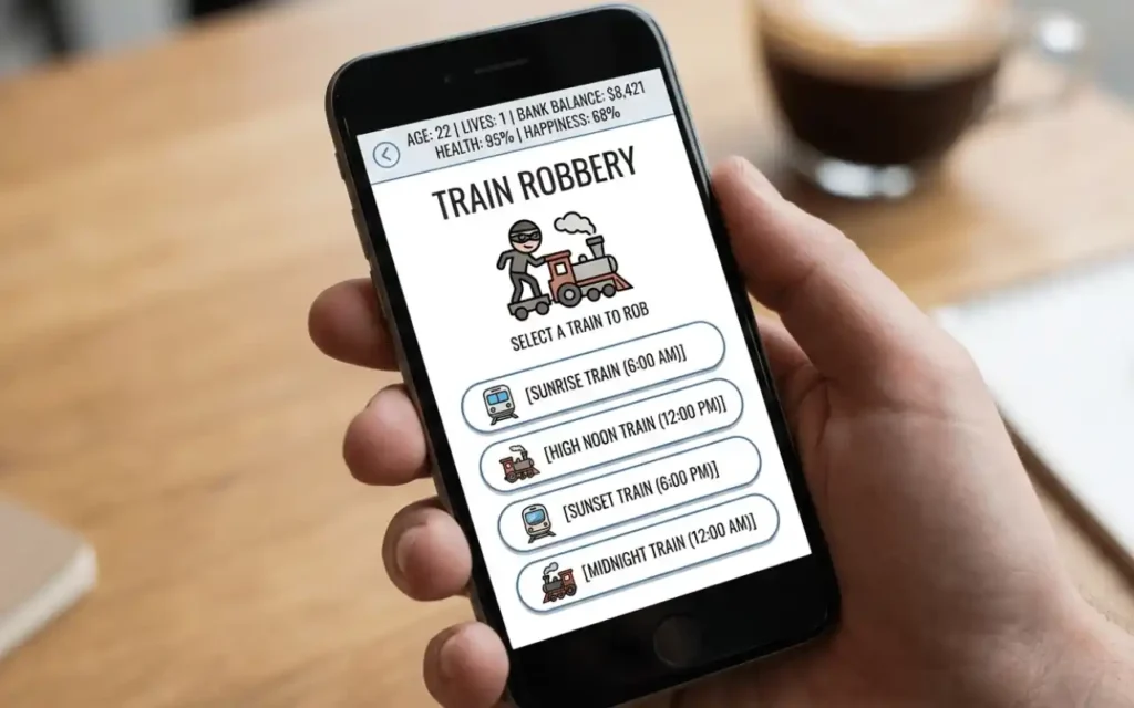 In this image you clearly see the list of available trains in game