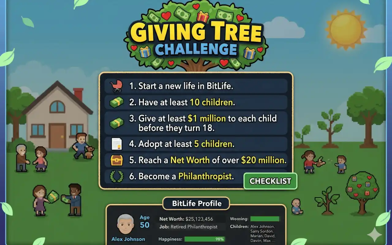 Giving Tree Challenge Bitlife