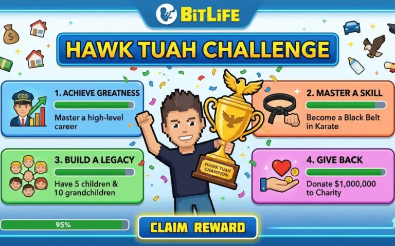Hawk Tuah Challenge BitLife